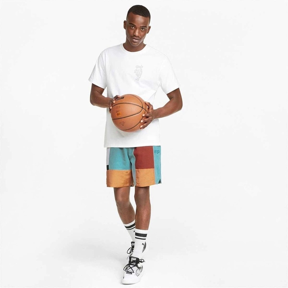 NWT‎ Puma Men's Gray Signature Color Block Sweat Shorts